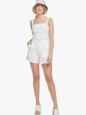 EUC Universal Thread Womens High Rise Utility Shorts White Size 14